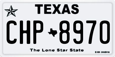 TX license plate CHP8970