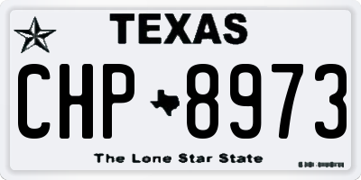 TX license plate CHP8973