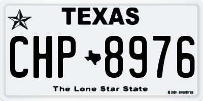 TX license plate CHP8976