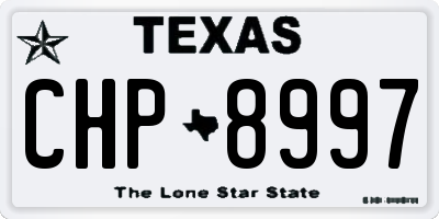 TX license plate CHP8997