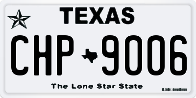 TX license plate CHP9006
