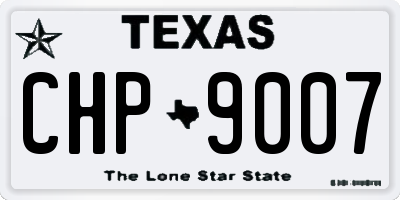 TX license plate CHP9007