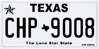 TX license plate CHP9008