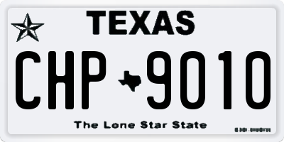 TX license plate CHP9010