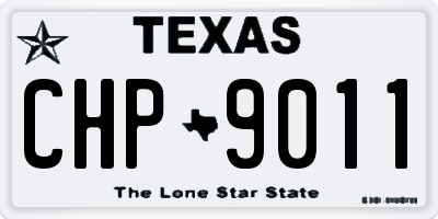 TX license plate CHP9011