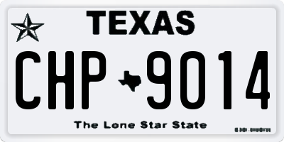 TX license plate CHP9014