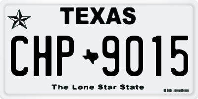 TX license plate CHP9015