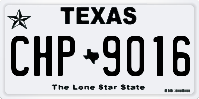 TX license plate CHP9016