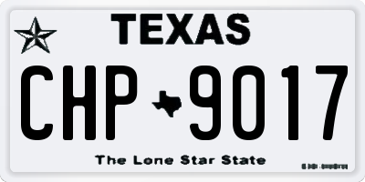 TX license plate CHP9017