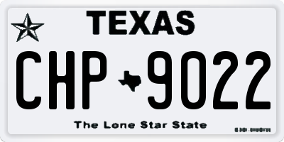 TX license plate CHP9022