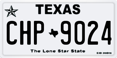TX license plate CHP9024