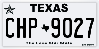 TX license plate CHP9027