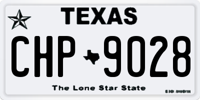 TX license plate CHP9028