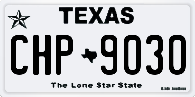 TX license plate CHP9030