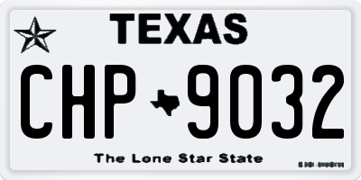 TX license plate CHP9032