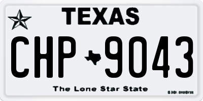 TX license plate CHP9043