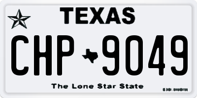 TX license plate CHP9049