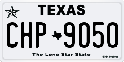 TX license plate CHP9050