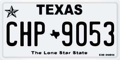 TX license plate CHP9053
