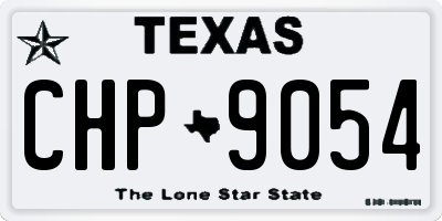 TX license plate CHP9054