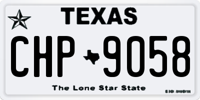 TX license plate CHP9058