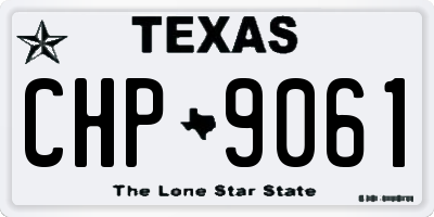 TX license plate CHP9061