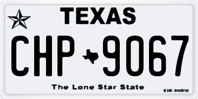 TX license plate CHP9067