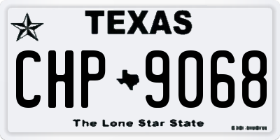 TX license plate CHP9068