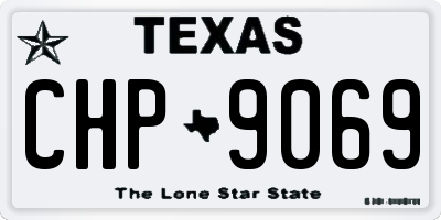 TX license plate CHP9069