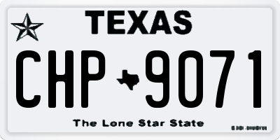TX license plate CHP9071