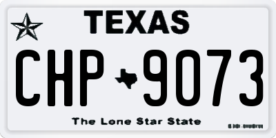 TX license plate CHP9073