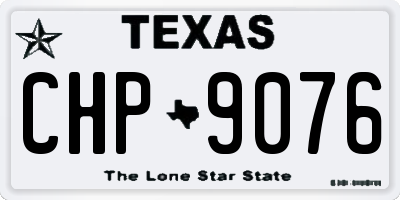 TX license plate CHP9076