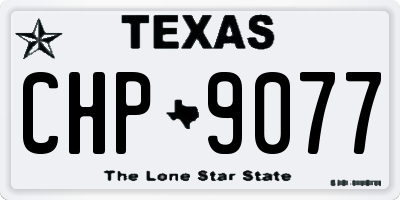 TX license plate CHP9077