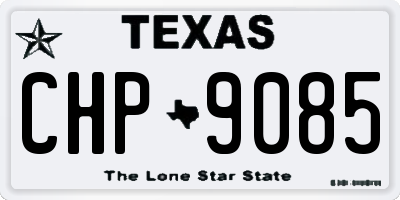 TX license plate CHP9085