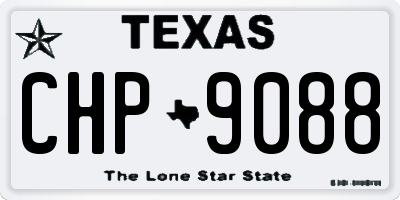 TX license plate CHP9088