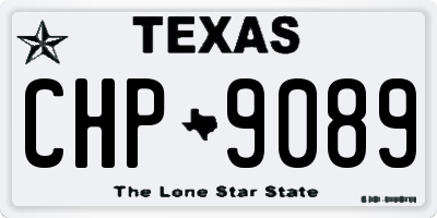 TX license plate CHP9089