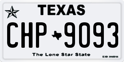 TX license plate CHP9093