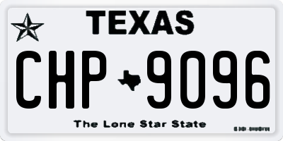 TX license plate CHP9096