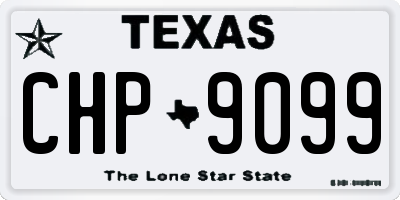 TX license plate CHP9099