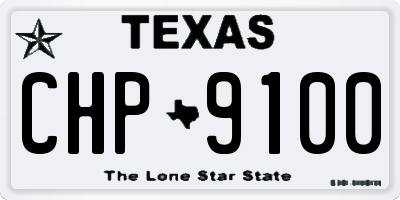 TX license plate CHP9100