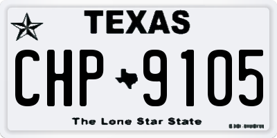 TX license plate CHP9105