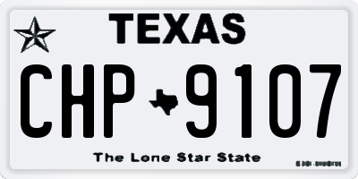 TX license plate CHP9107