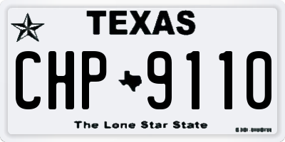 TX license plate CHP9110