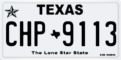 TX license plate CHP9113