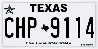 TX license plate CHP9114