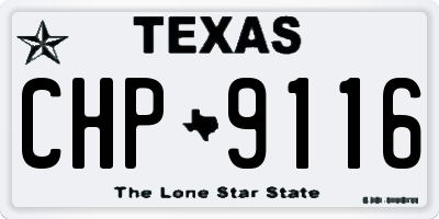 TX license plate CHP9116