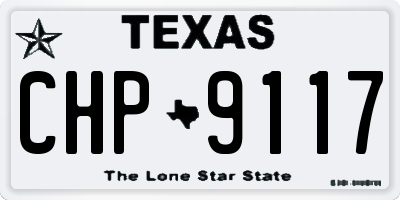 TX license plate CHP9117