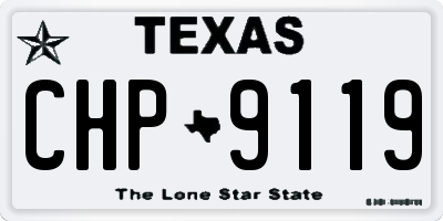 TX license plate CHP9119