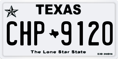 TX license plate CHP9120