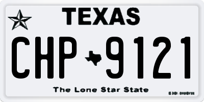 TX license plate CHP9121